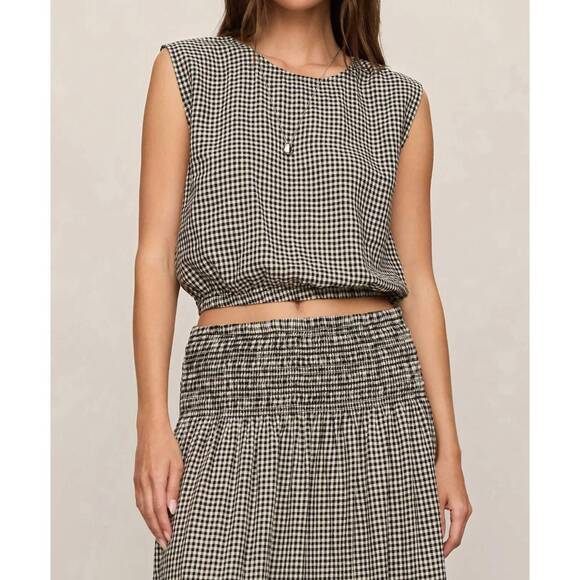 Z SUPPLY Tops - NEW Z SUPPLY merit gingham top in black, white